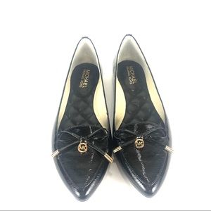 NWT Micheal Kors pointy toe leather Nancy flats 8